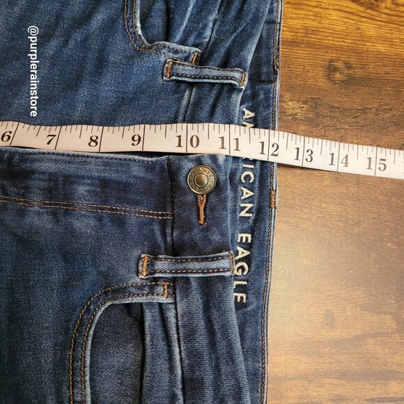 American Eagle Jeans 2 S Jegging Curvy Super Hi Rise Next Level Stretch Dark - Picture 10 of 13